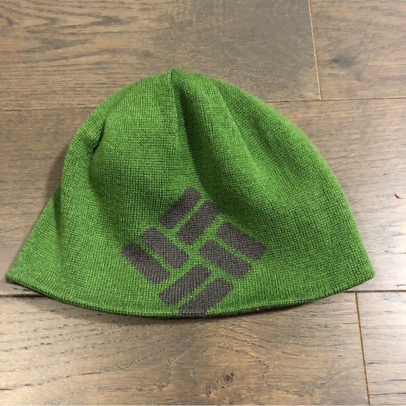 Columbia Reversible Youth Ski Hat. L/XL Green/Grey - Picture 4 of 7